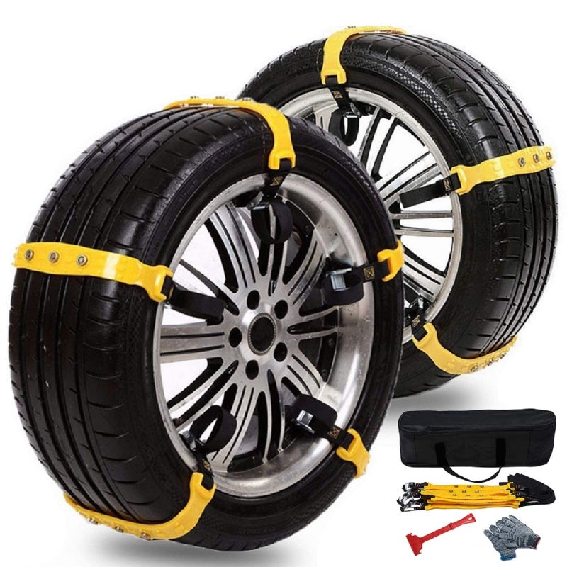 Mannice Snow Chains for SUV Car Anti Slip Adjustable Universal Emergency Thickening Anti Skid Tire Chain,Winter Driving Security Chains,Traction Mud Chains for Tire Width 7.2-11.6",10 Pcs - Image 1